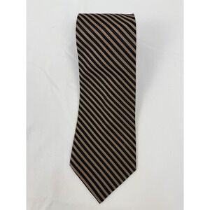 BRUNO PIATTELLI TIE. COPPER‎ AND BLACK STRIPES